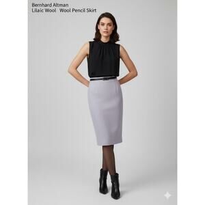 Vintage Bernhard Altmann Bernamere 100% Wool Skirt Lavender Lilac Union Made